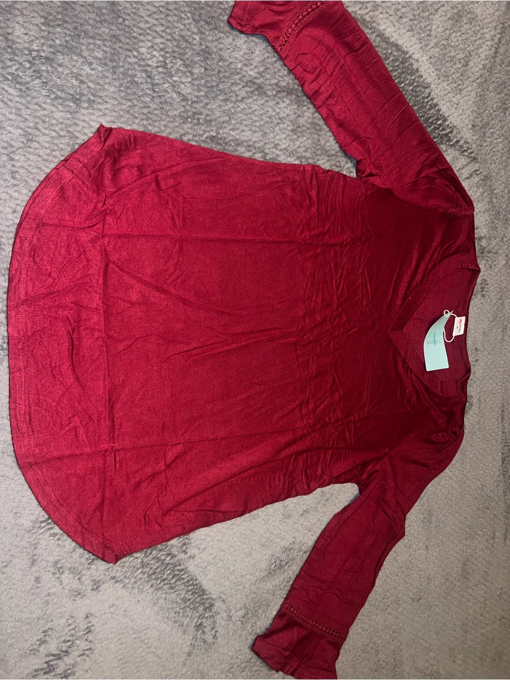 New Red Women’s 3/4 Bell Sleeve Blouse